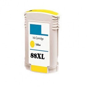 Ink cartridge Yellow replaces HP C9393AE, 88XL